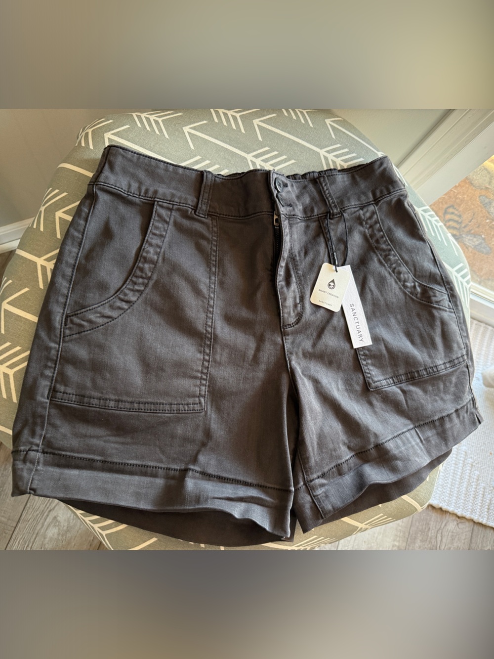 Sanctuary Women's Black Cropped Utility Shorts